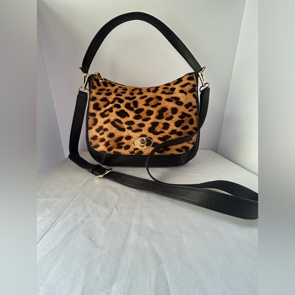 TALBOTS CALF HAIR CLASSIC HOBO BAG - Picture 2 of 13